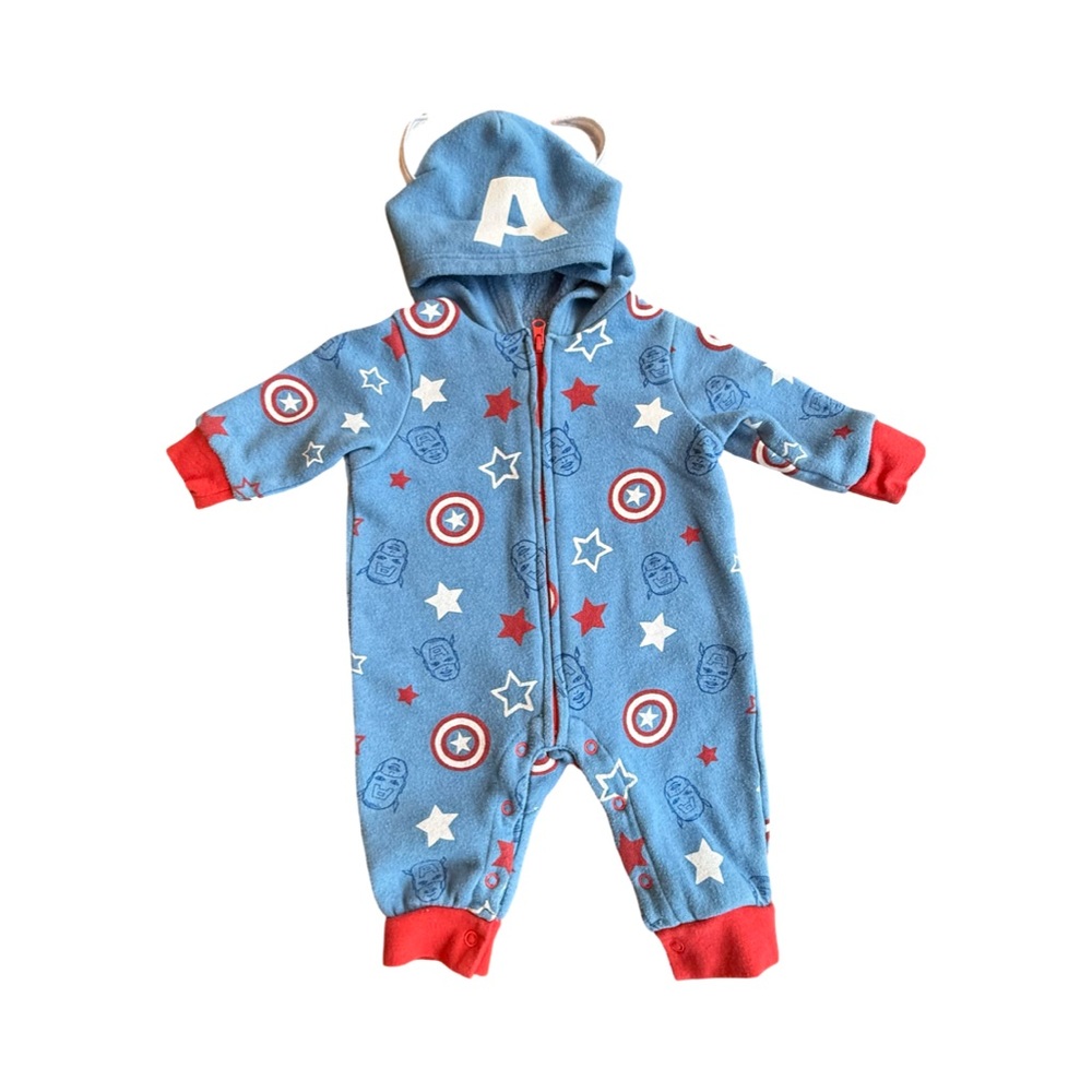 Marvel Blue and Red Kids One Piece Footie